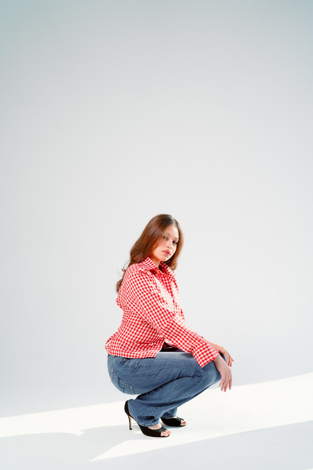 Red gingham shirt