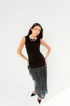 Polka dots dress sleeveless