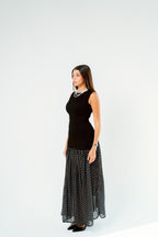Polka dots dress sleeveless