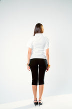 Offwhite mandarin collar blouse
